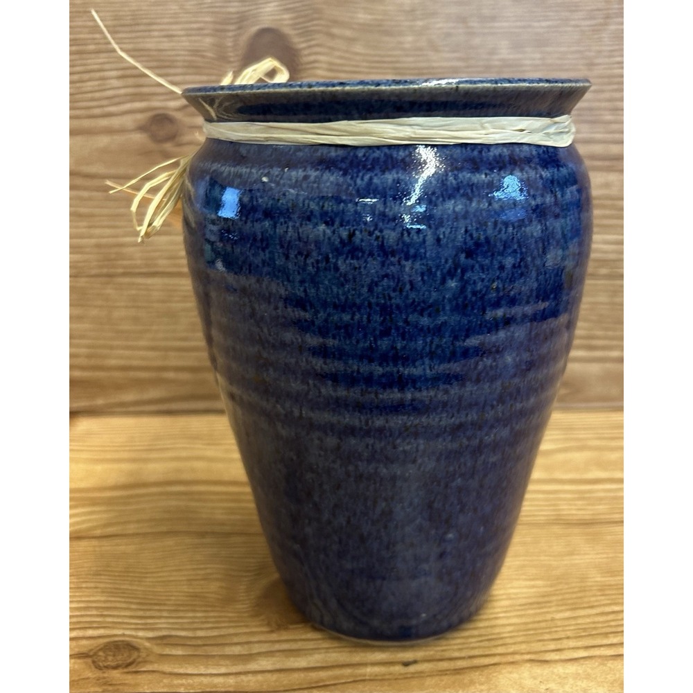 Jim Sudal Signed Kokopelli Man 7"‎ Blue Glaze Vase Southwestern - Picture 4 of 9